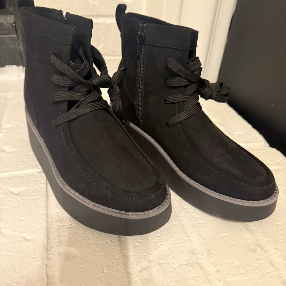 Sonoma Black High-Top Women’s Wedge Ankle Boots